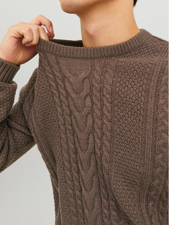 Jack & Jones Jack & Jones Pulover 12236314 Rjava Regular Fit