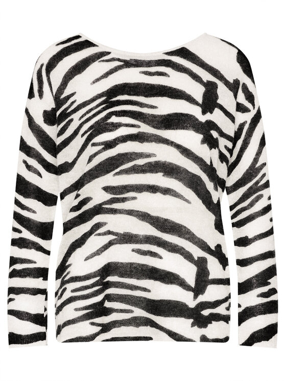 Calvin Klein Calvin Klein Sweter Alpaca Blend Zebra K20K202041 Beżowy Relaxed Fit