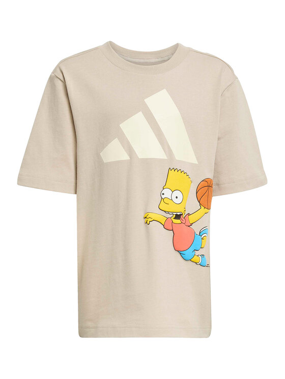 adidas adidas Komplekti kuuluvad t-särk ja šortsid The Simpsons JL9196 Beež Regular Fit