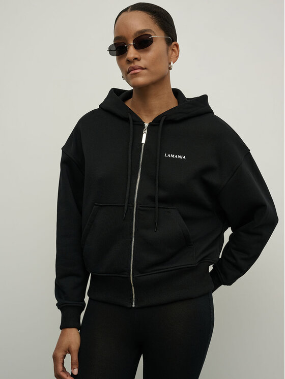 La Mania La Mania Felpa ZIPPY 3 Nero Classic Fit