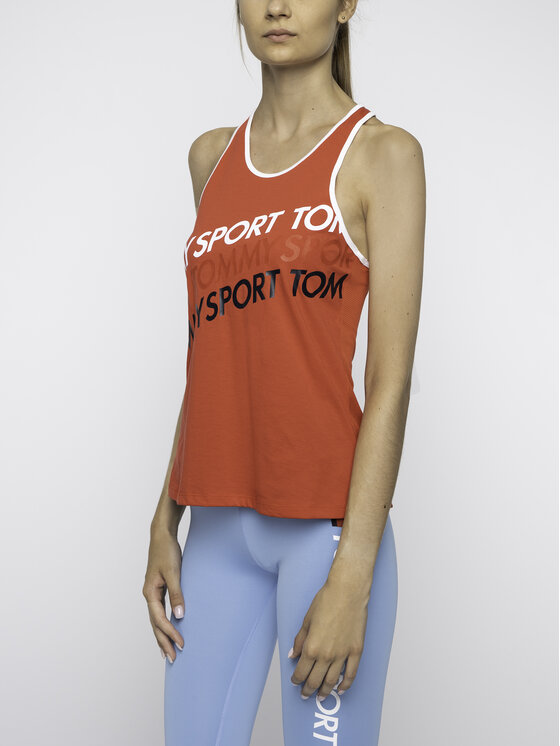 Tommy Sport Tommy Sport Top S10S100184 Czerwony Regular Fit
