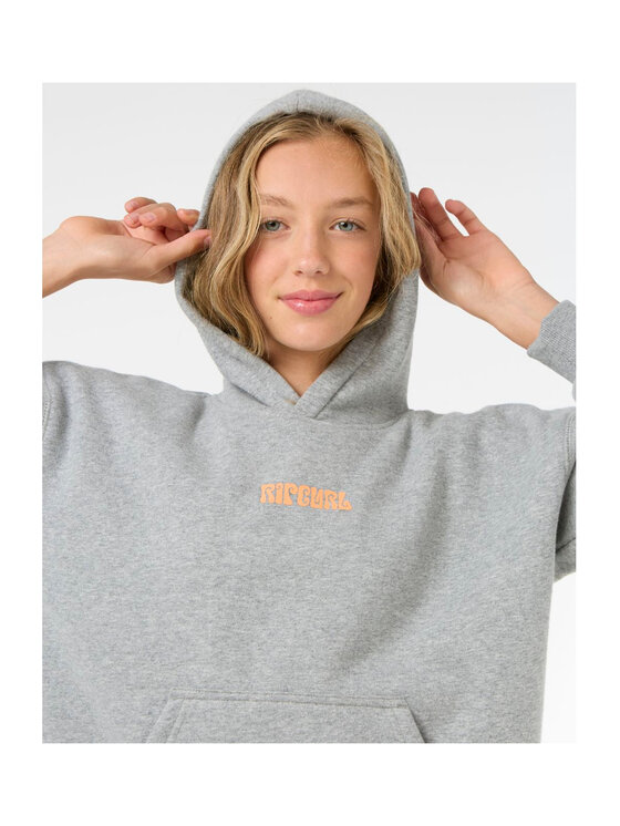 Rip Curl Rip Curl Bluza Island Bliss Hood - Girl Szary Relaxed Fit