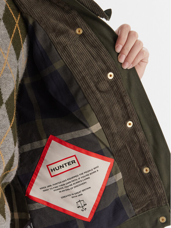 Hunter Hunter Μπουφάν μεταβατικό Leith HARW0065251 Πράσινο Oversize