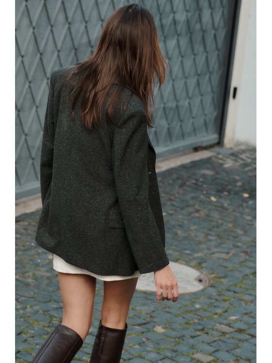 NAGO NAGO Marynarka N2024 Zielony Oversize