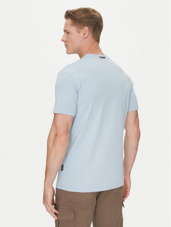 Napapijri Napapijri T-Shirt S-Bollo NP0A4I3C Błękitny Regular Fit