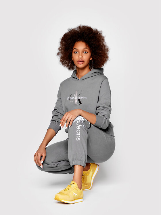 Calvin Klein Jeans Sweatshirt Logo J20J217784 Gris Relaxed Fit | Modivo.fr