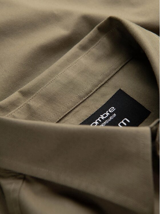 Ombre Ombre Košile OM-SHCS-0147 Khaki Regular Fit