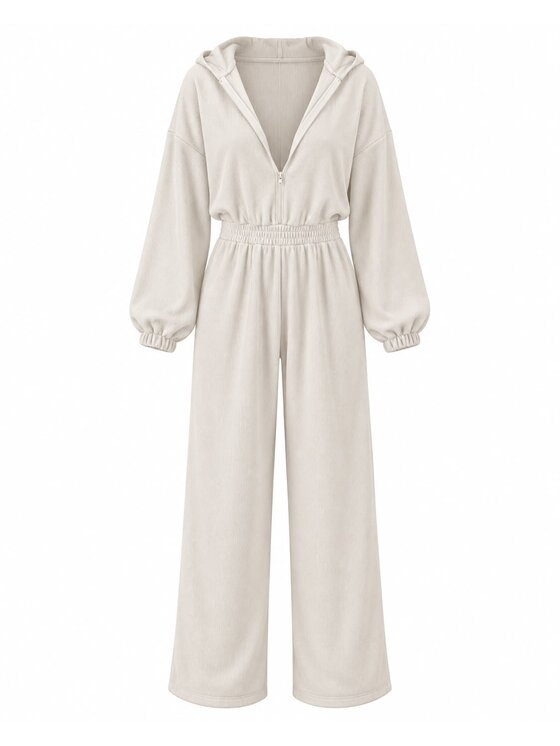 Agatha Studio Agatha Studio Kombinezon A26SS-AB-K07 Biały Oversize