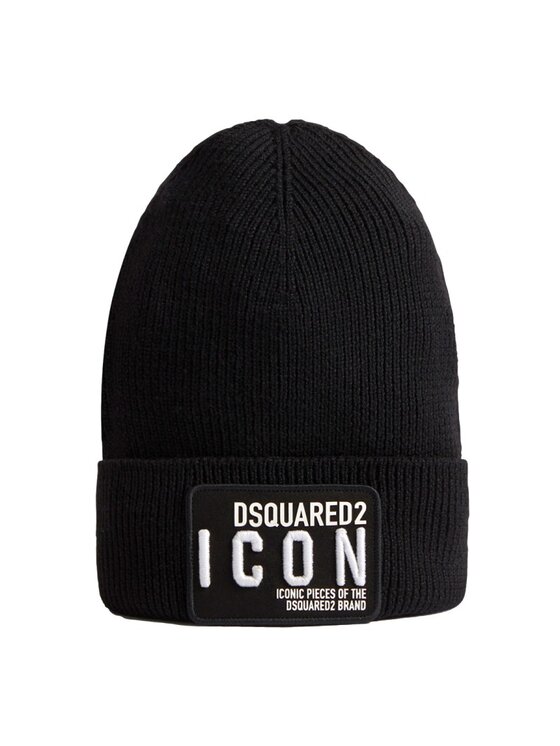 Czapka Dsquared2, Czarne, KNM0001 ICON BLACK