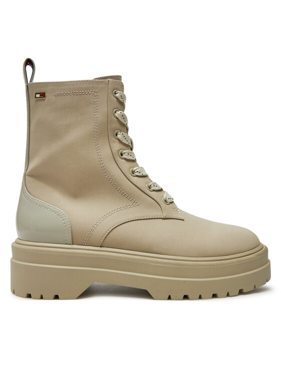 Tommy Hilfiger Pohodni čevlji Flag Ventile Lace Up Boot FW0FW08287 Bež