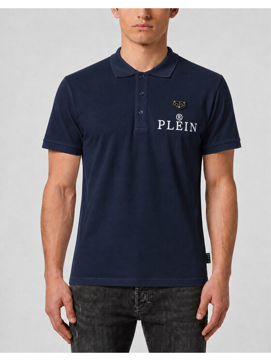 PHILIPP PLEIN PHILIPP PLEIN Polo 31624 Granatowy Slim Fit