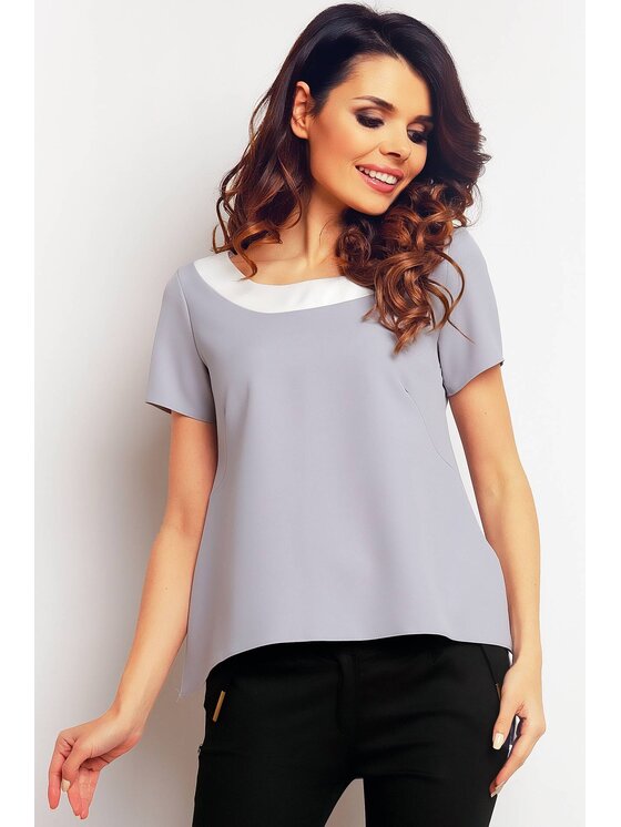 Infinite You Infinite You Bluzka M083 Szary Basic Fit