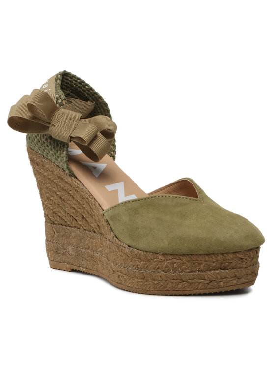 Manebi Manebi Εσπαντρίγιες Shaped Wedge Espadrilles R 2.1 WH Πράσινο
