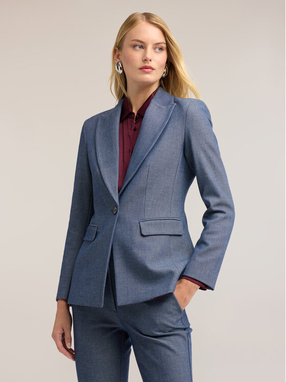 Motivi Motivi Marynarka Q120Q001160N004 Turkusowy Regular Fit