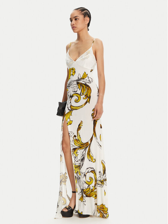 Versace Jeans Couture Versace Jeans Couture Sukienka letnia 78HAO900 Biały Regular Fit