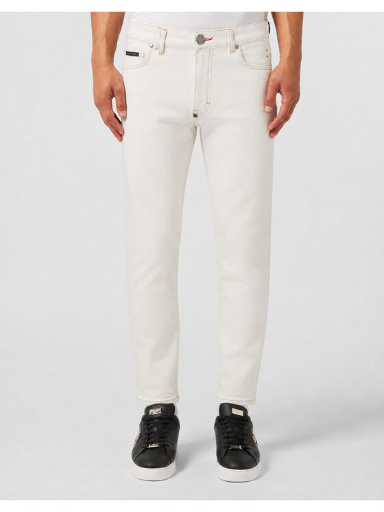PHILIPP PLEIN PHILIPP PLEIN Jeansy 30580 Biały Slim Fit
