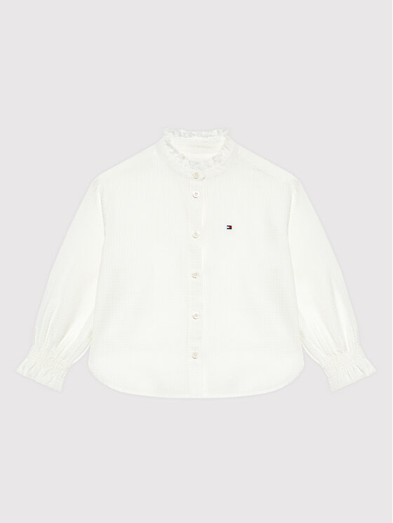 Camicia Grid Dobby KG0KG06770 D Bianco Regular Fit...