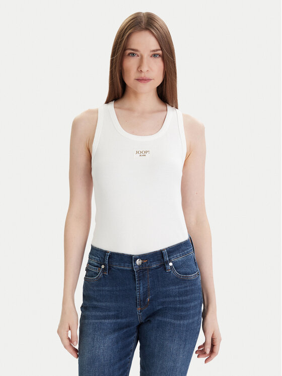 JOOP! Jeans JOOP! Jeans Felső 30046103 Fehér Slim Fit