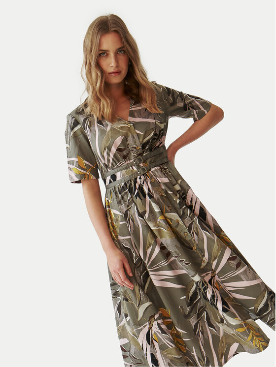 Tatuum Tatuum Rochie tip cămașă Silta T2407.192 Verde Regular Fit