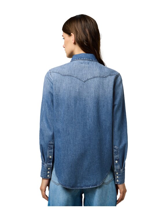 Wrangler Wrangler Koszula jeansowa 112373227 Niebieski Regular Fit