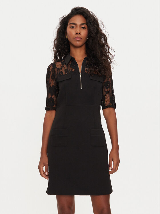 Morgan Morgan Коктейлна рокля 242-RPIKOU Черен Slim Fit
