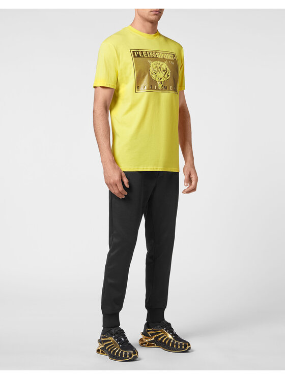 Plein Sport Plein Sport T-Shirt 1503 Żółty Regular Fit