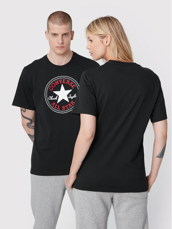 Converse Converse T-Shirt Unisex 10024064-A02 Czarny Standard Fit