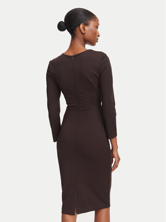 Rinascimento Rinascimento Sukienka koktajlowa CFC0130327003 Brązowy Slim Fit