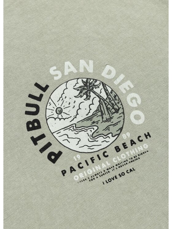 PITBULL PITBULL T-Shirt Denim Washed PLANET SURF Szary Regular Fit
