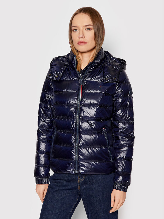 Tommy Hilfiger Daunenjacke Two Tone WW0WW32679 Dunkelblau Regular Fit Modivo