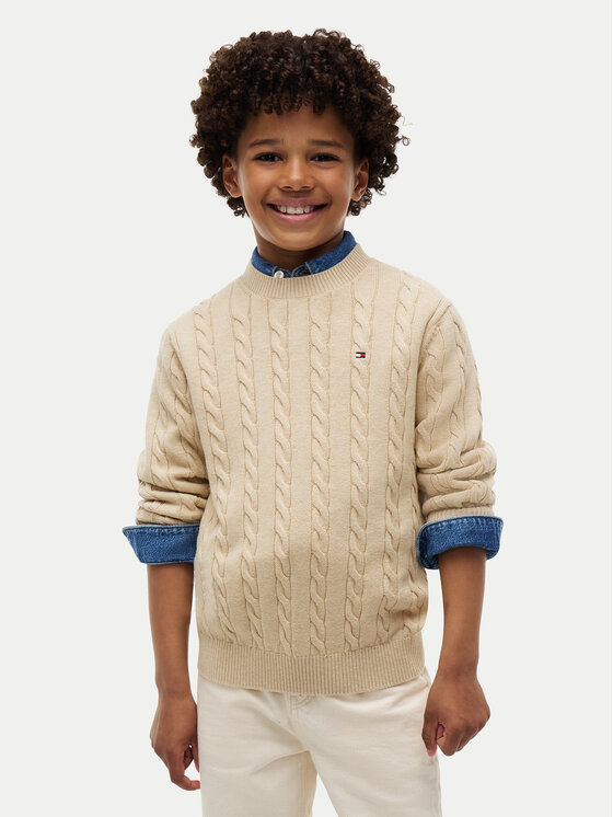 Tommy Hilfiger Tommy Hilfiger Džemperis Cable  KB0KB09753 Bēšs Regular Fit