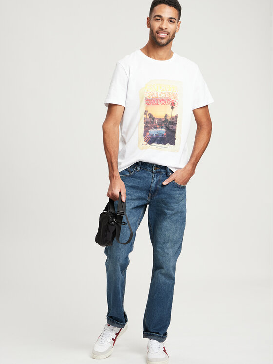 Cross Jeans Cross Jeans T-Shirt 15911-008 Biały Regular Fit
