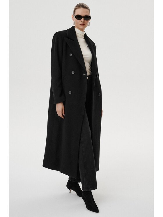 MARI PRETI MARI PRETI Cappotto Caldessa Nero Regular Fit