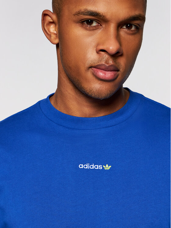 T-shirt Linear Logo Repeat GN7128 Blu Regular Fit