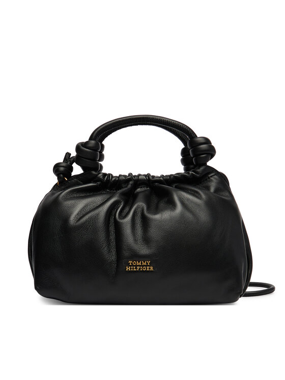 Tommy Hilfiger Tommy Hilfiger Kabelka Th Soft Leather Med Crossover AW0AW18369 Čierna