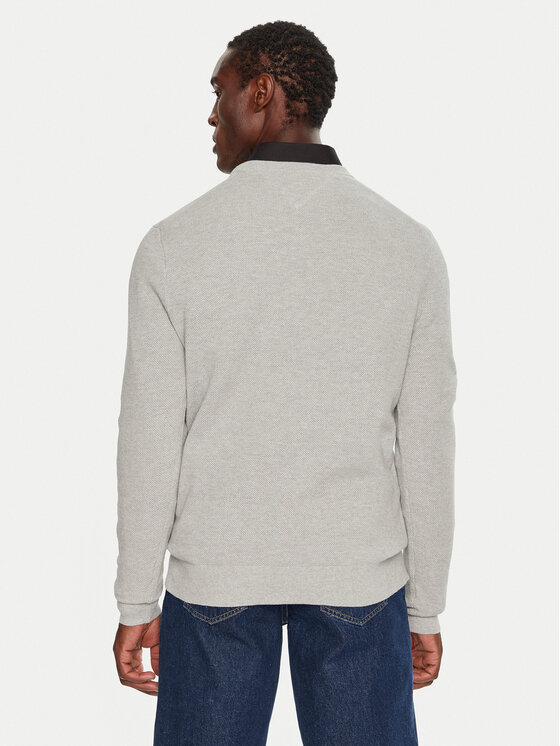 Tommy Hilfiger Tommy Hilfiger Sweter MW0MW36347 Szary Regular Fit