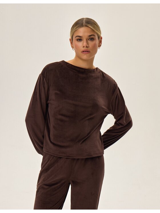 Esotiq Esotiq Piżama 42095 Brązowy Regular Fit