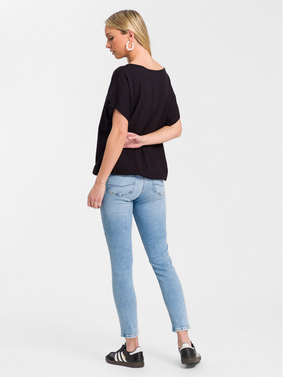 Cross Jeans Cross Jeans T-Shirt 55921-020 Czarny Oversize