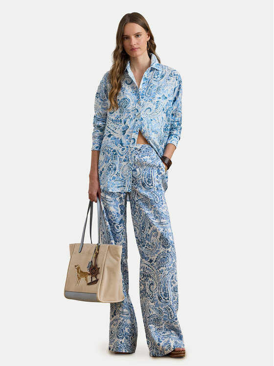 LAUREN RALPH LAUREN LAUREN RALPH LAUREN Stoffhose 200P08927001 Hellblau Wide Leg