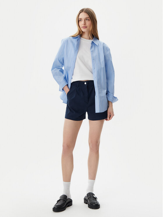 Tommy Jeans Tommy Jeans Szorty materiałowe Claire DW0DW21643 Granatowy Regular Fit