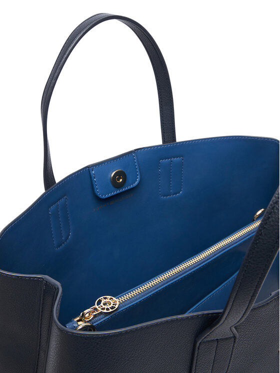 Tommy Hilfiger Tommy Hilfiger Ročna torba Th Icon Satchel AW0AW18723 Mornarsko modra