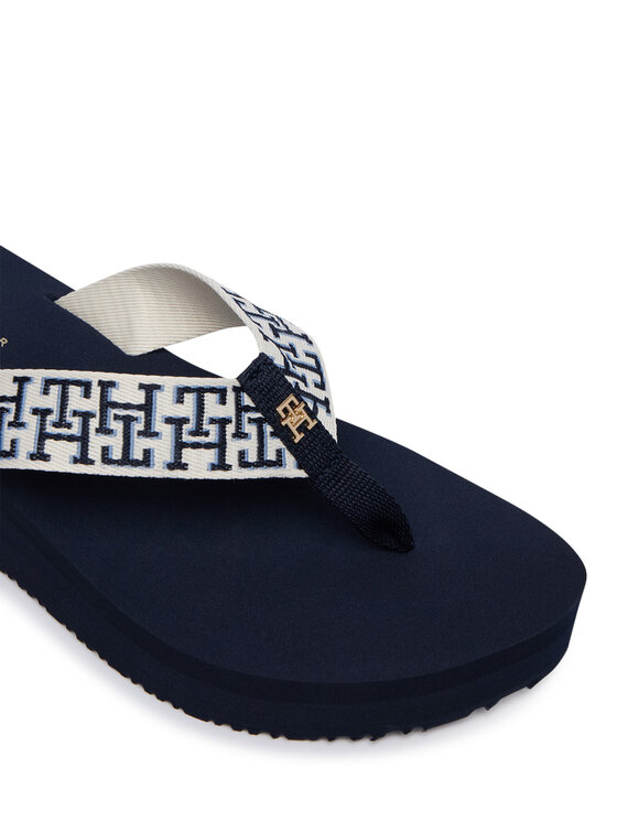 Tommy Hilfiger Tommy Hilfiger Infradito Mono Wedge Summer Sandal FW0FW09696 Blu scuro