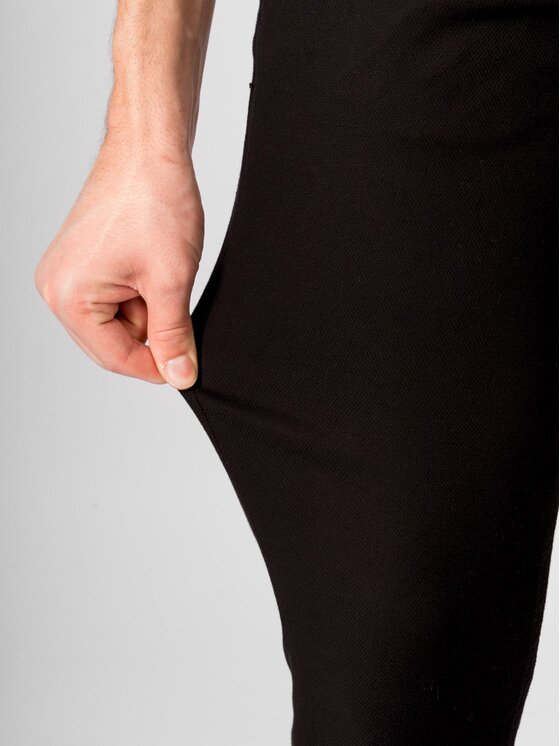 TeeShoppen TeeShoppen Chinosy 'Perform Collection' Czarny Slim Fit