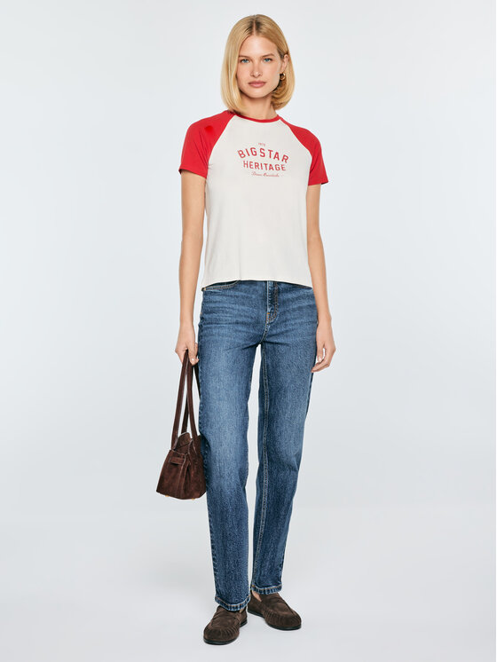 BIG STAR BIG STAR T-Shirt HERRI Czerwony Basic Fit