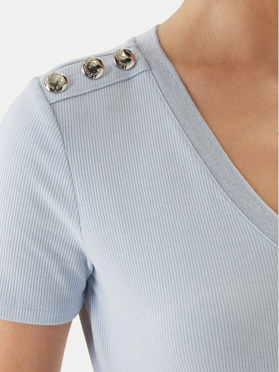 Morgan Morgan Blusa 251-DOMANI Celeste Slim Fit