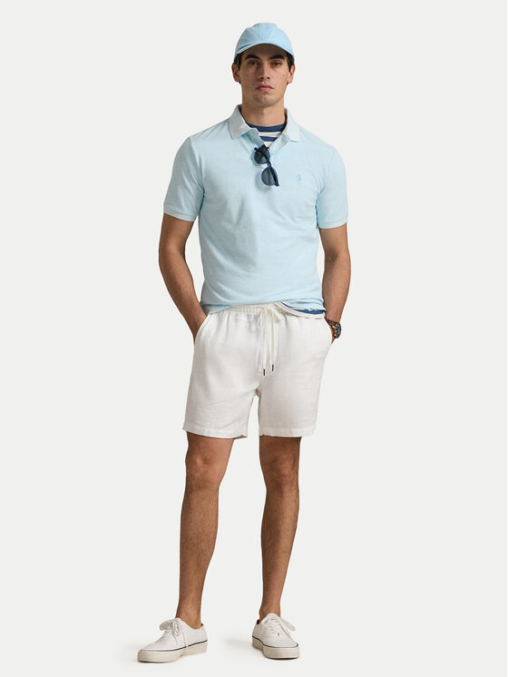 Polo Ralph Lauren Polo Ralph Lauren Polo majica 710969626002 Svetlo modra Custom Slim Fit