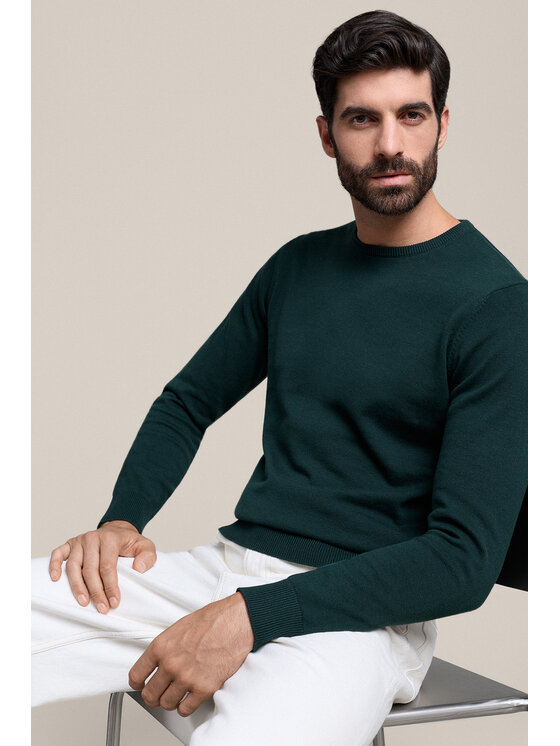 Lancerto Lancerto Sweter Christopher SW073226000034 Zielony Regular Fit