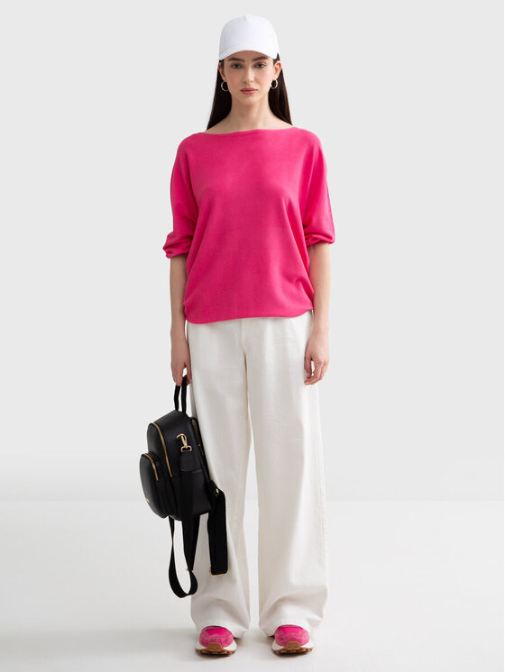 BIG STAR BIG STAR Sweter KIKALIA_601_160 Różowy Comfort Fit