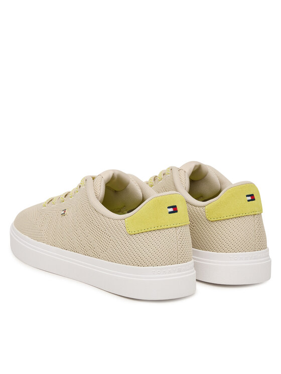 Tommy Hilfiger Tommy Hilfiger Sneakersy Knit Cupsole FW0FW09289 Beżowy