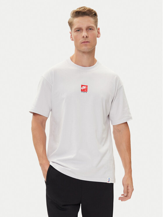 Nike Nike Тишърт HJ0768 Сив Regular Fit